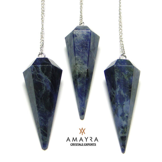 Gemstone Natural Sodalite Dowser Pendulums