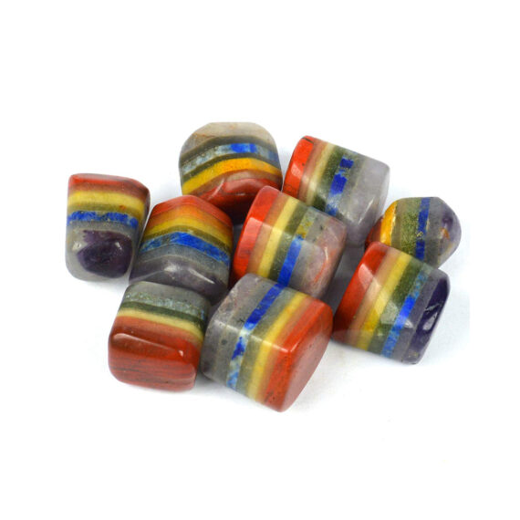 Seven Chakra Bonded Tumbled Stones