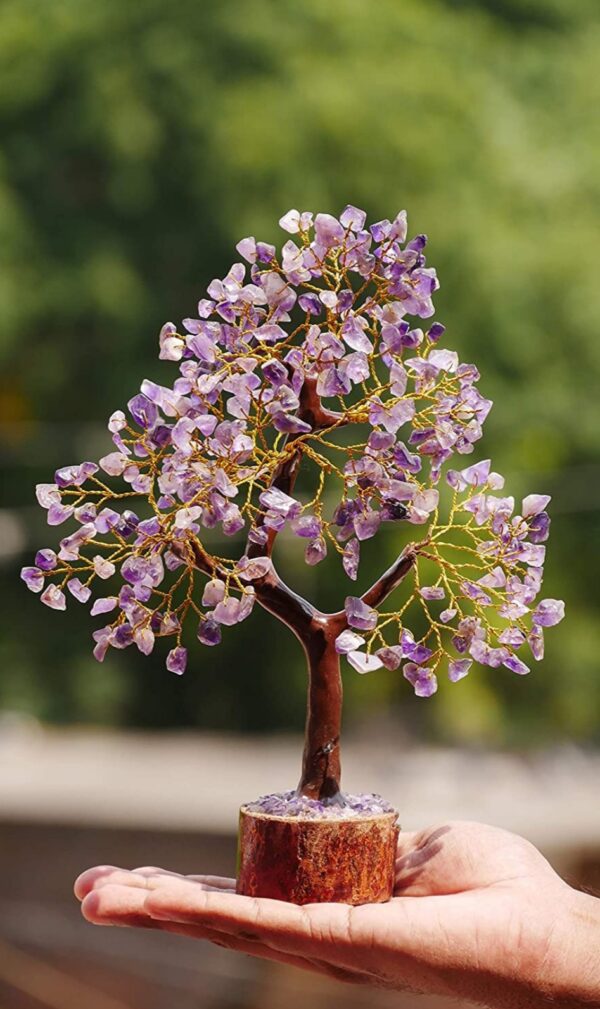 Amethyst 300 Beads Wooden Base Trees - Image 3