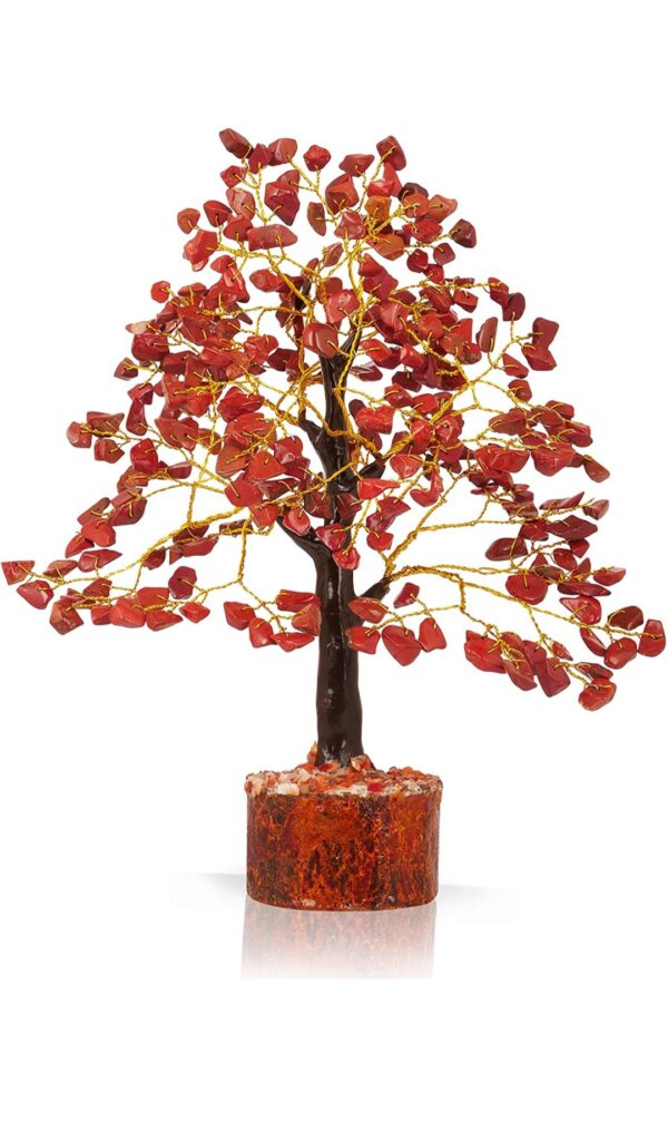 Red Jasper 300 Beads Wooden Base Trees - Image 2