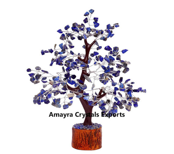 Lapis Lazuli 300 Beads Wooden Base Trees