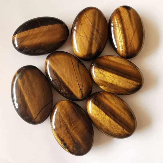 Gemstone Tiger Eye Palm Stone