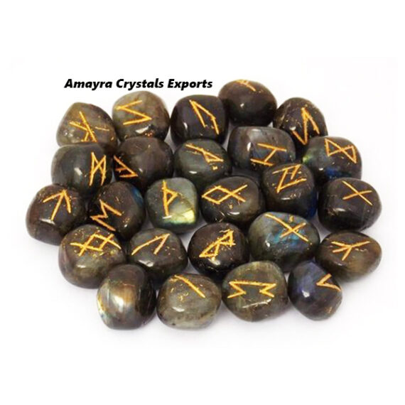 Gemstone Labradorite Tumbled Rune Sets