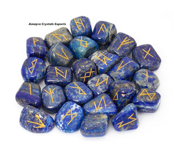 Gemstone Lapis Lazuli Tumbled Rune Sets