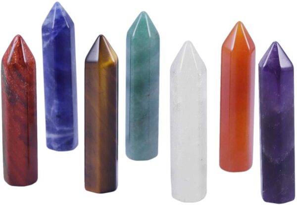 Gemstone Red Jasper Round Shape Obelisk  Massager Wands - Image 3