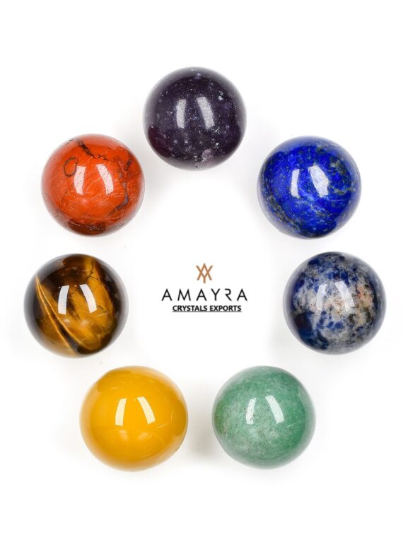 7 Chakra Gemstone Sphere Sets