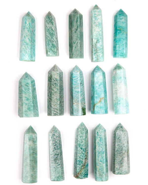 Gemstone Amazonite Six side Obelisk  Massager Wands - Image 3