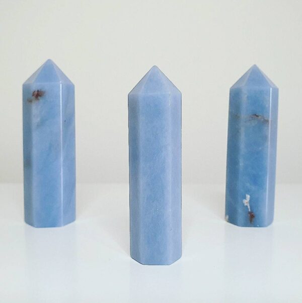 Gemstone Angelite Six side Obelisk  Massager Wands - Image 2