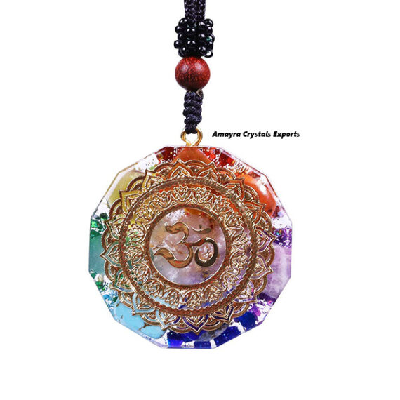 Orgone Seven Chakra Ohm Pendant