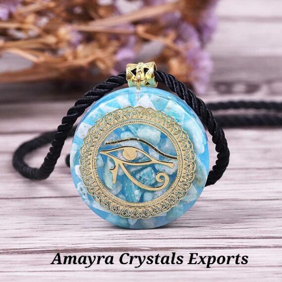 Orgonite Amazonite Eye Of Horus Pendant