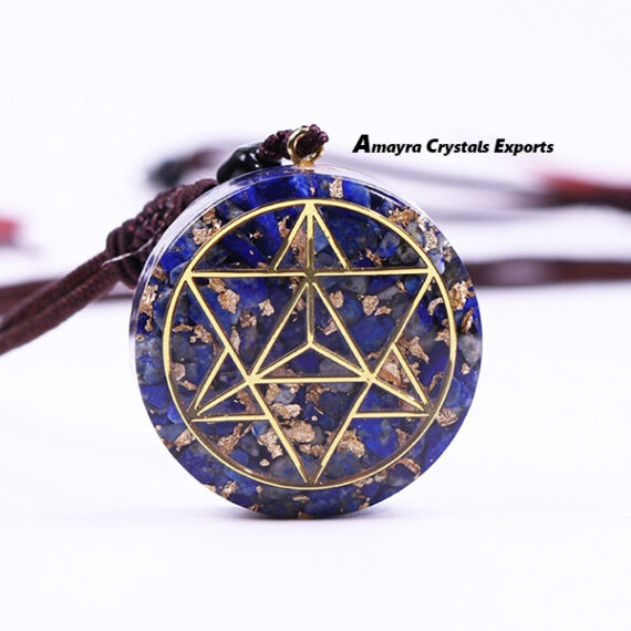 Orgone Lapis Lazuli Sacred Geometry Pendant