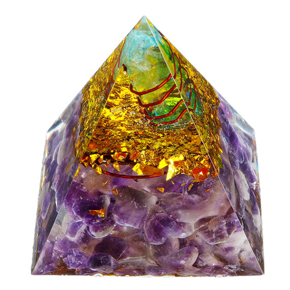 Orgone Amethyst Pyramid With Charge Crystal Point