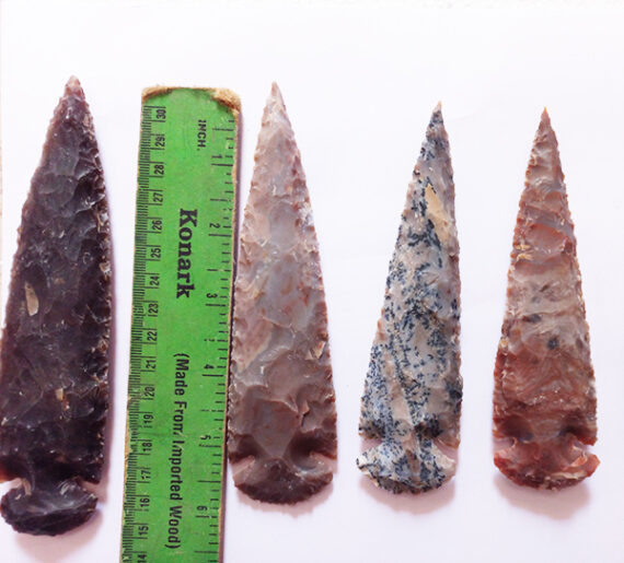 Fancy Jasper 6 Inch Agate Arrowheads