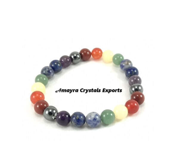 Seven Chakra Elastic Beads Bracelet