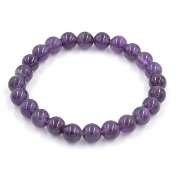 Amethyst Elastic Beads Bracelet