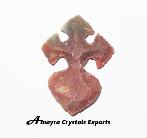 Fancy Jasper Cross Shaped Carved Artifact Design 2
