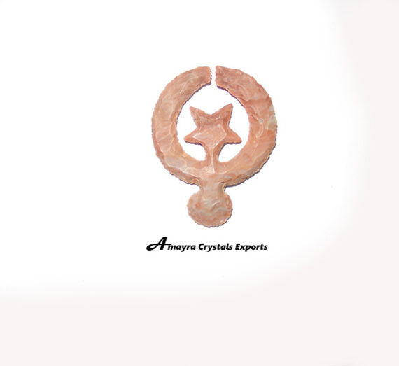 Fancy Jasper Carved Star Moon Shaped Artifact