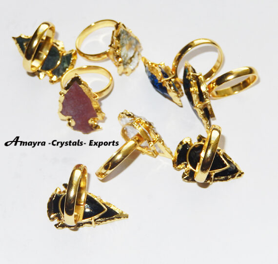 Gemstone Arrowhead Rings