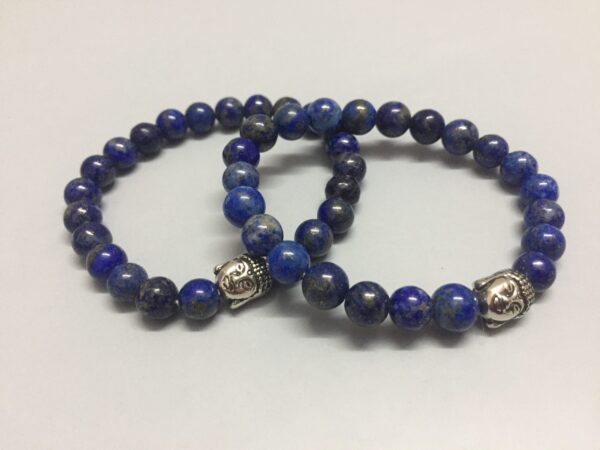 Lapis Lazuli Buddha Elastic Beads Bracelet