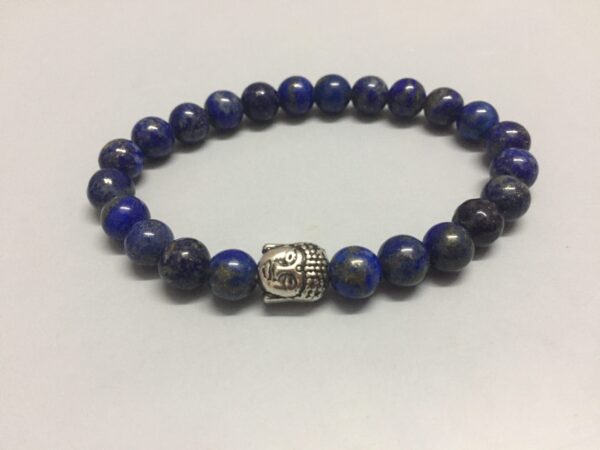 Lapis Lazuli Buddha Elastic Beads Bracelet - Image 3