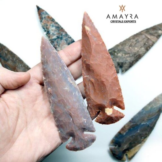Fancy Jasper Big Size Carved Arrowheads