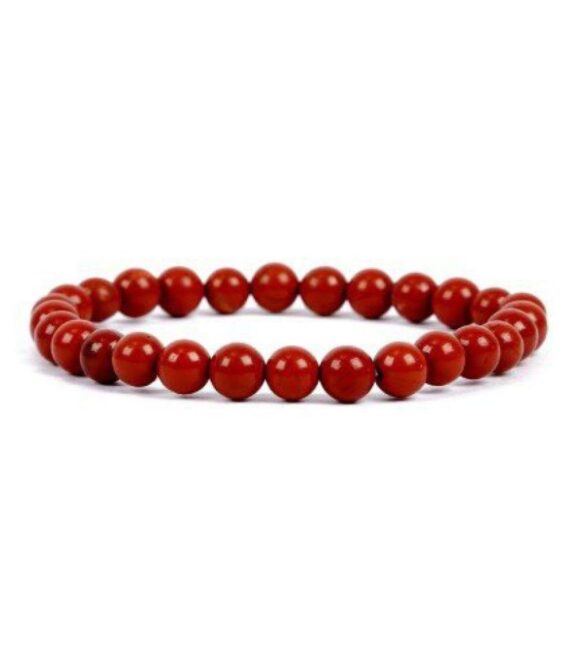 Red Jasper Elastic Beads Bracelet