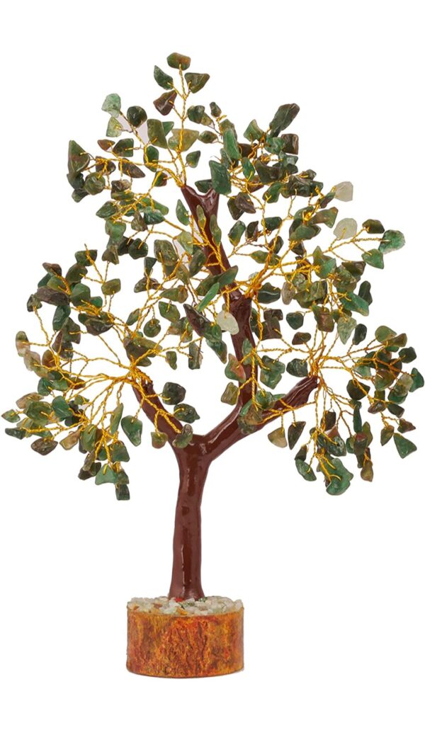 Green Aventurine 300 Beads Tree With Wooden Base - Image 3