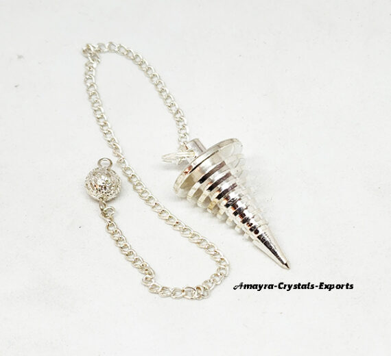 Beautiful Silver Hard Coil Metal Pendulum