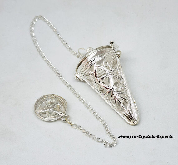 Beautiful Silver Chamber Cone Brass Metal Pendulum