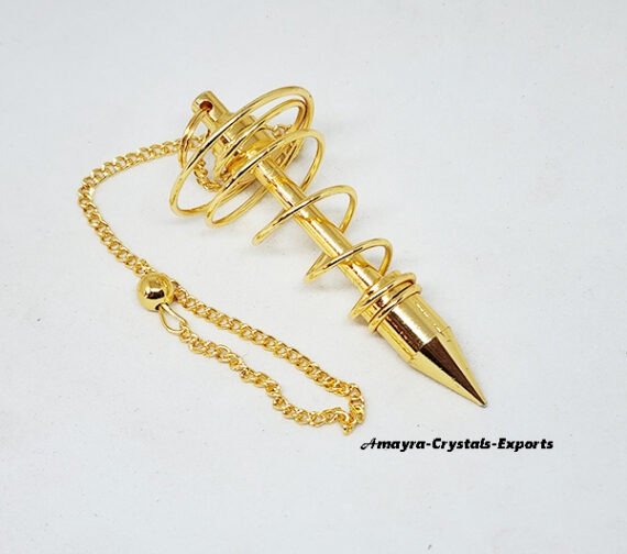 Beautiful Golden Big Size Coil Metal Pendulum