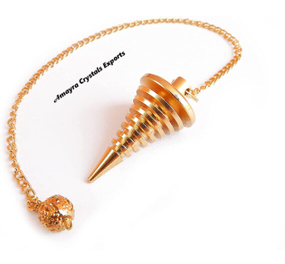 Beautiful Golden Hard Coil Metal Pendulum