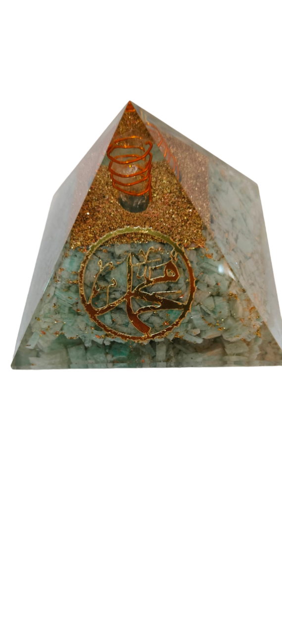 Orgonite Amazonite Islamic Mohammed pyramid