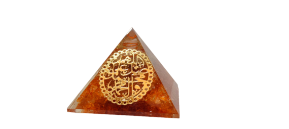 Orgone Orange Onyx Islamic Pyramid