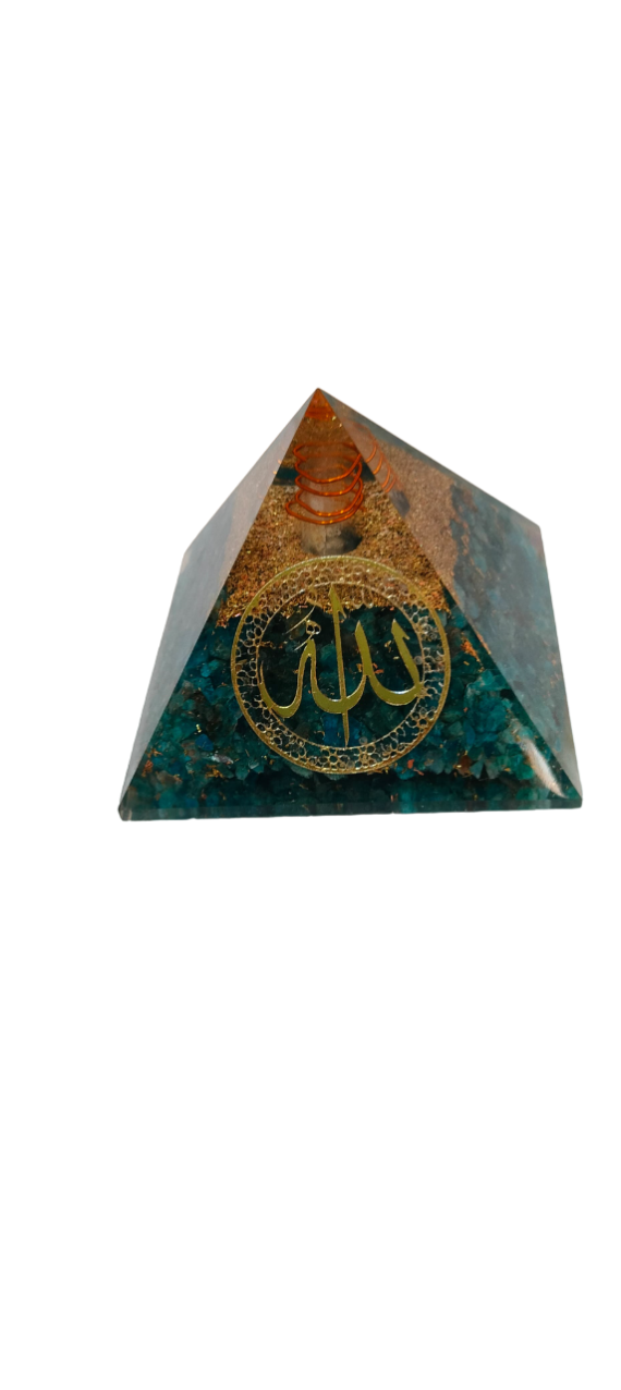 Orgonite Turquoise Islamic Allah pyramid