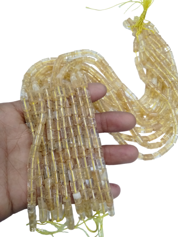 Citrine Natural Pipe Beads Strands