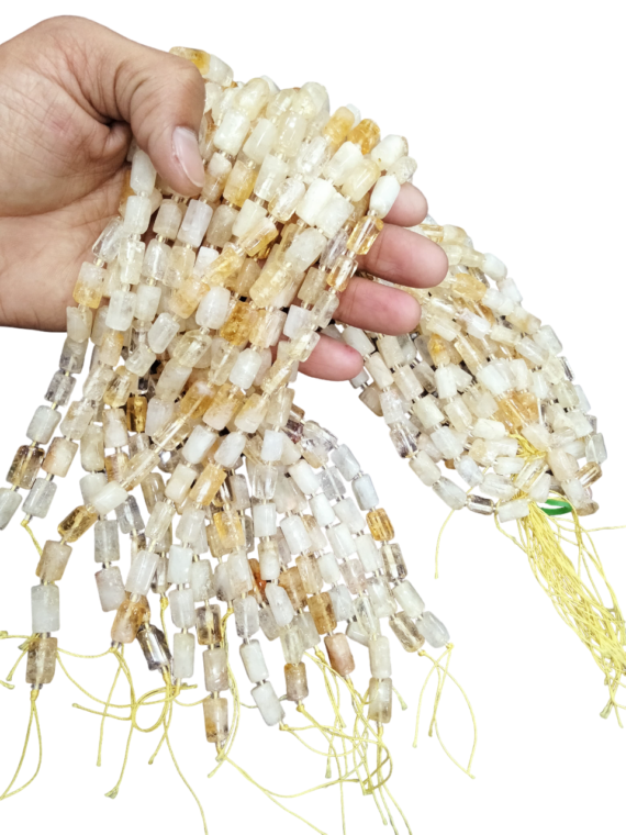 Citrine Natural Tube Beads Strands