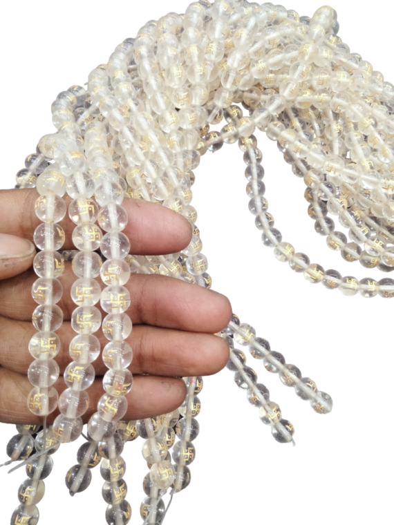 Crystal Quartz Hydro Sathiya 8mm Beads Strands