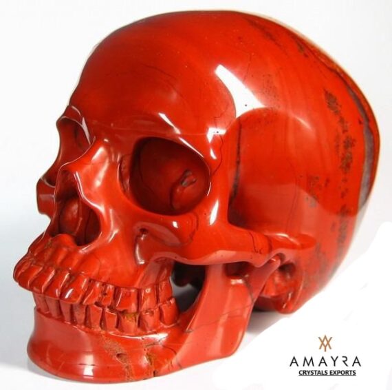 Natural Gemstone Red Jasper Skull