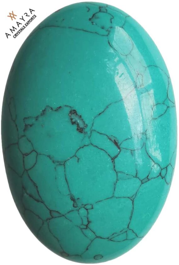 Gemstone Turquoise Palm Stone