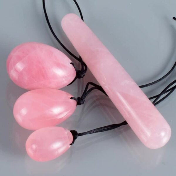 Natural Rose Quartz Yoni Eggs - Image 3