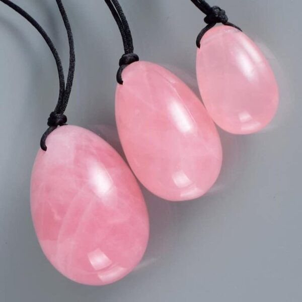 Natural Rose Quartz Yoni Eggs - Image 7