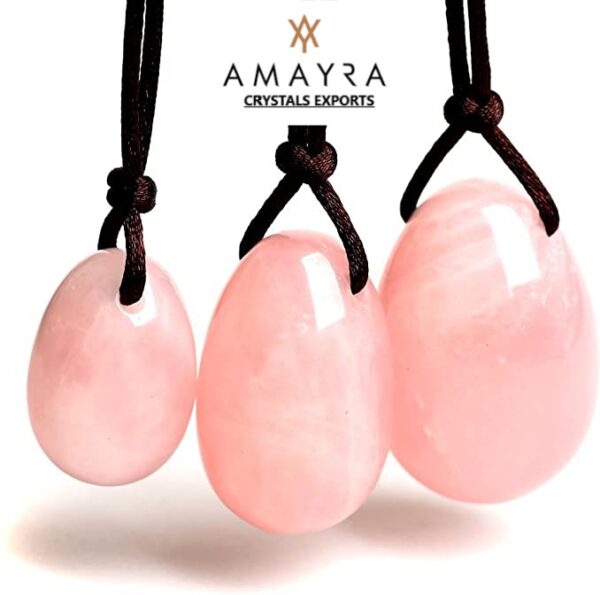 Natural Rose Quartz Yoni Eggs - Image 4