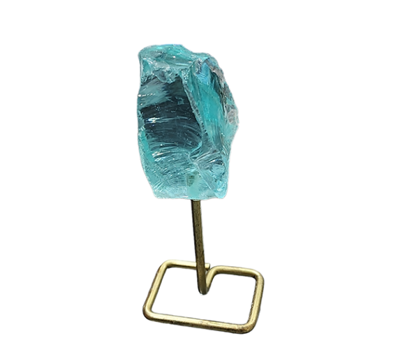 Aqua Blue Obsidian Raw Stone Stand