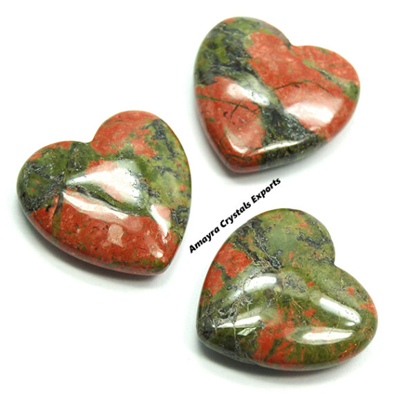 Gemstone Unakite Pub Hearts