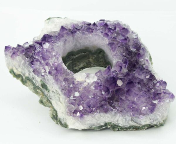 Natural Gemstone Amethyst Cluster Candle Holder - Image 5