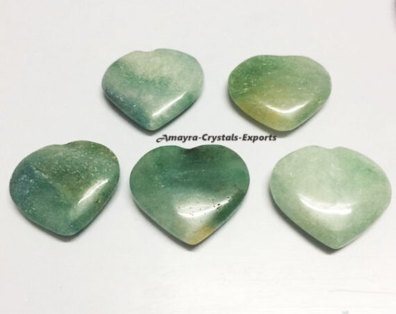 Gemstone Green Aventurine Pub Hearts