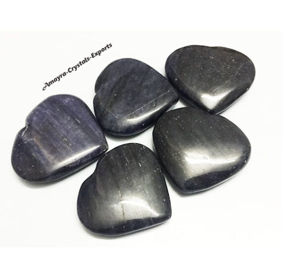 Gemstone Black Tourmaline Pub Heart