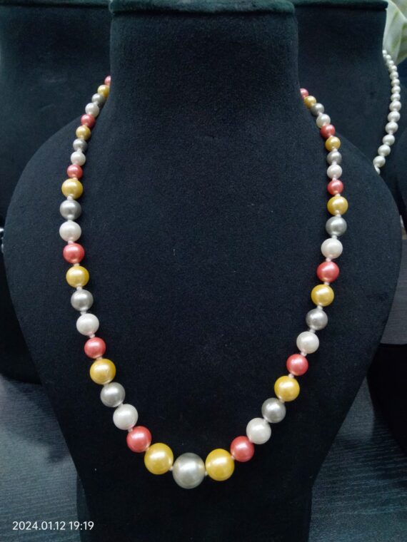 Gemstone Natural Multi Moti Stone Pearl Necklace
