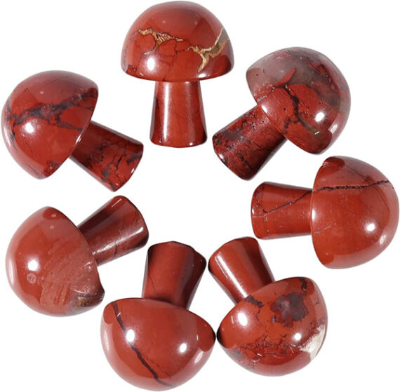 Gemstone Red Jasper Mushroom