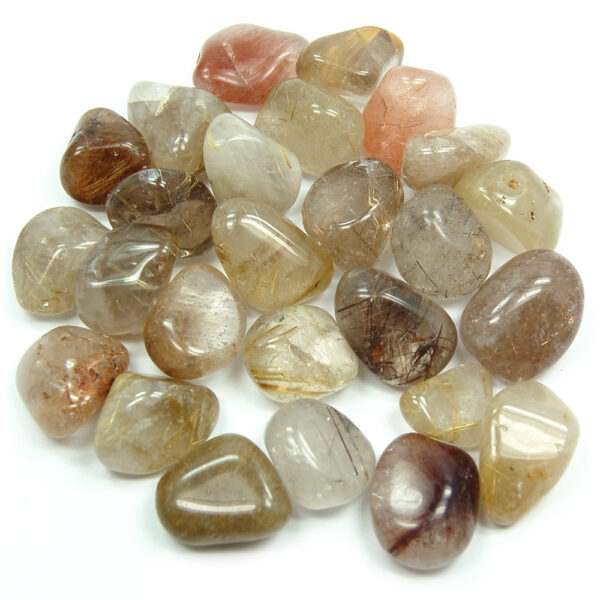 Natural Gemstone Rutilated Quartz Tumble Stone - Image 3